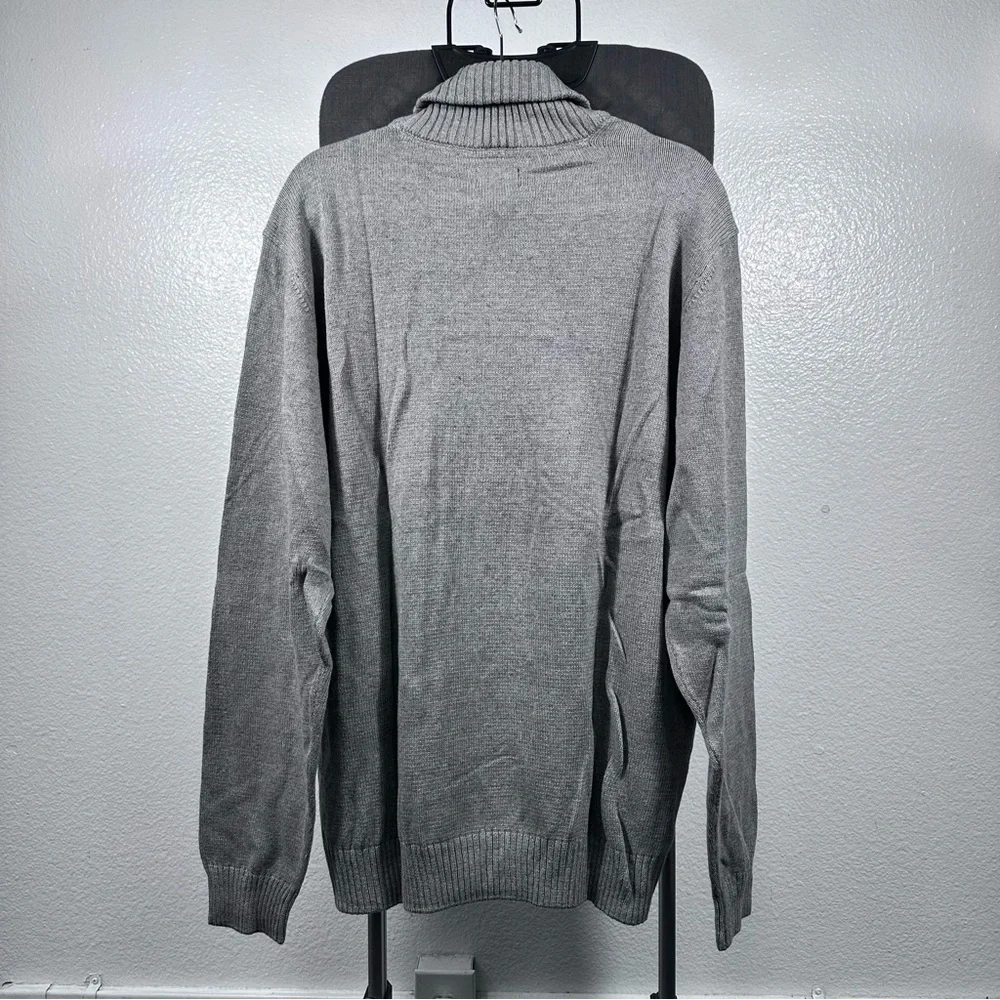 Chaps Gray Patterned Men's Sweater Size XXL